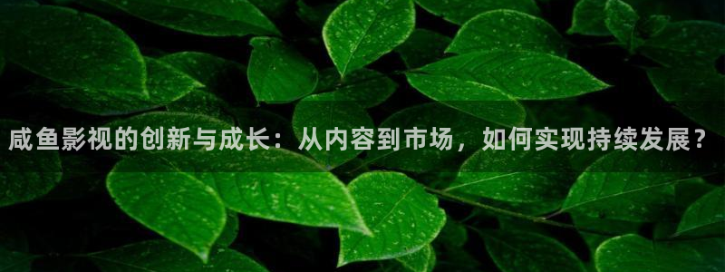咸鱼影视的创新与成长：从内容到市场，如何实现持续发展？